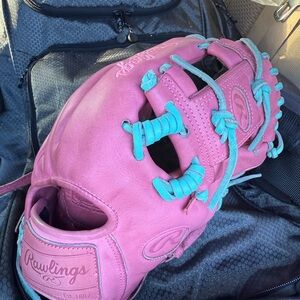 Rawlings Pink and Blue Baseball Glove
